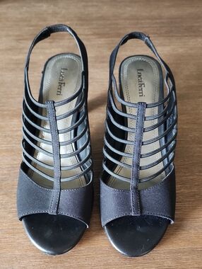 Black Multi-Strap Slingback Sandals